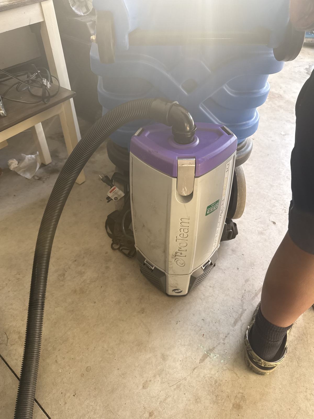 Floor machine scrubbing during turn season