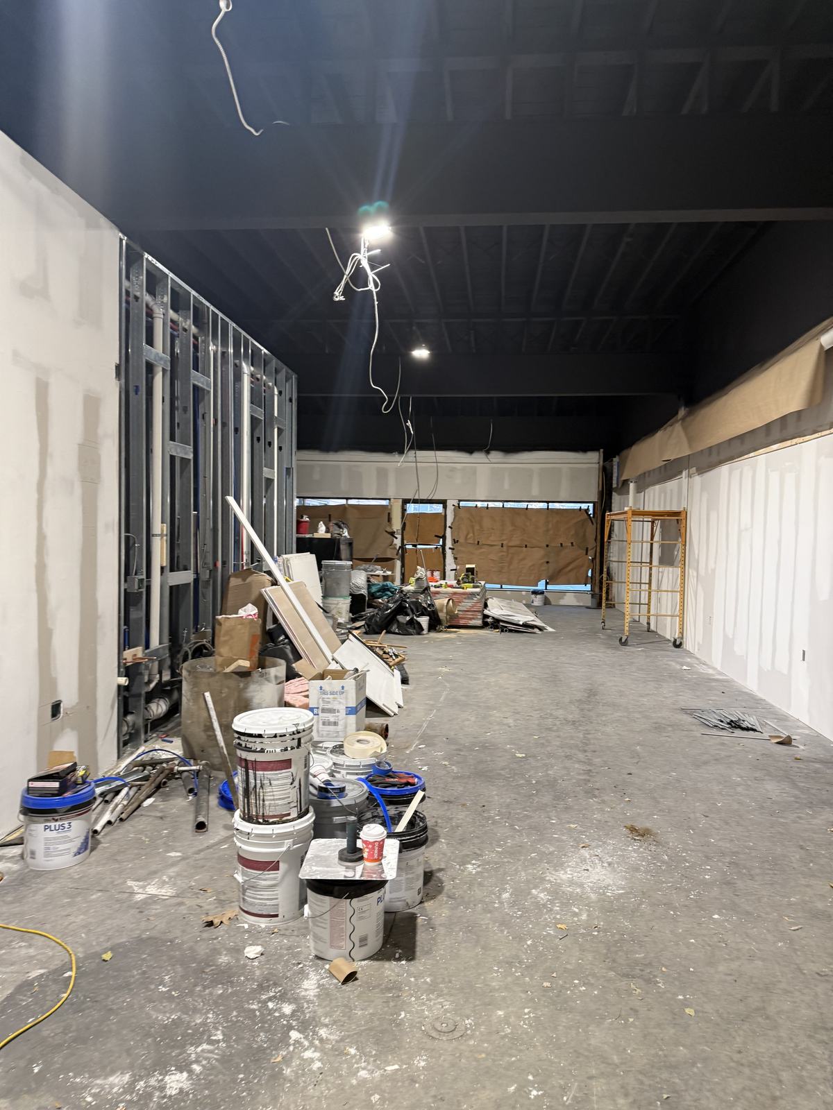 Post-construction cleanup underway