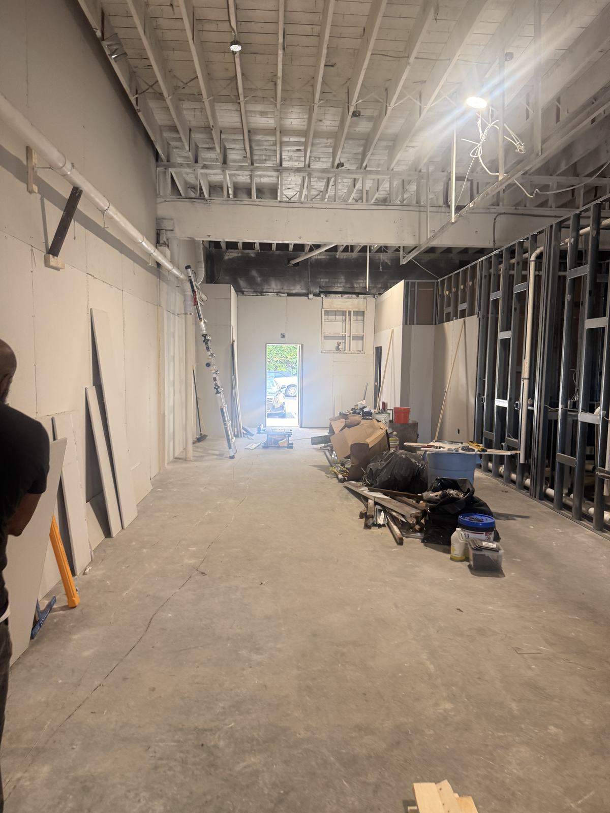 Commercial renovation corridor in progress, Albany NY